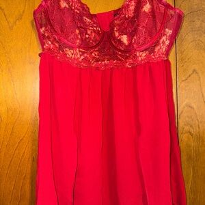 Torrid Red Lace Babydoll Chemise